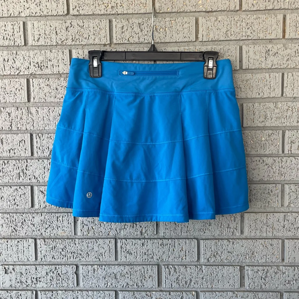 Rare Lululemon Pace Rival Mid-Rise Skirt *Long Poolside Blue Size 6 - Image 5