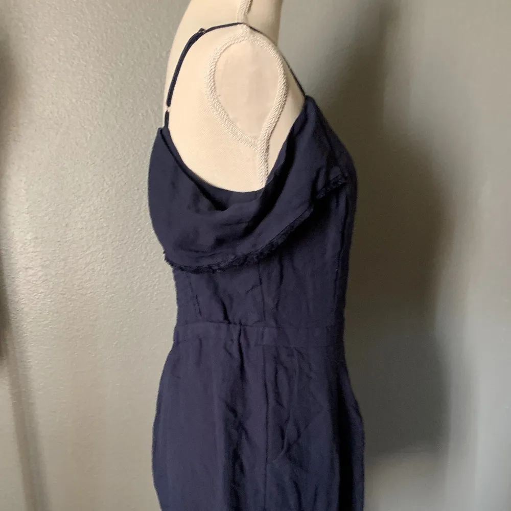 Like New Maddy Open Shoulder Romper Navy - Image 6