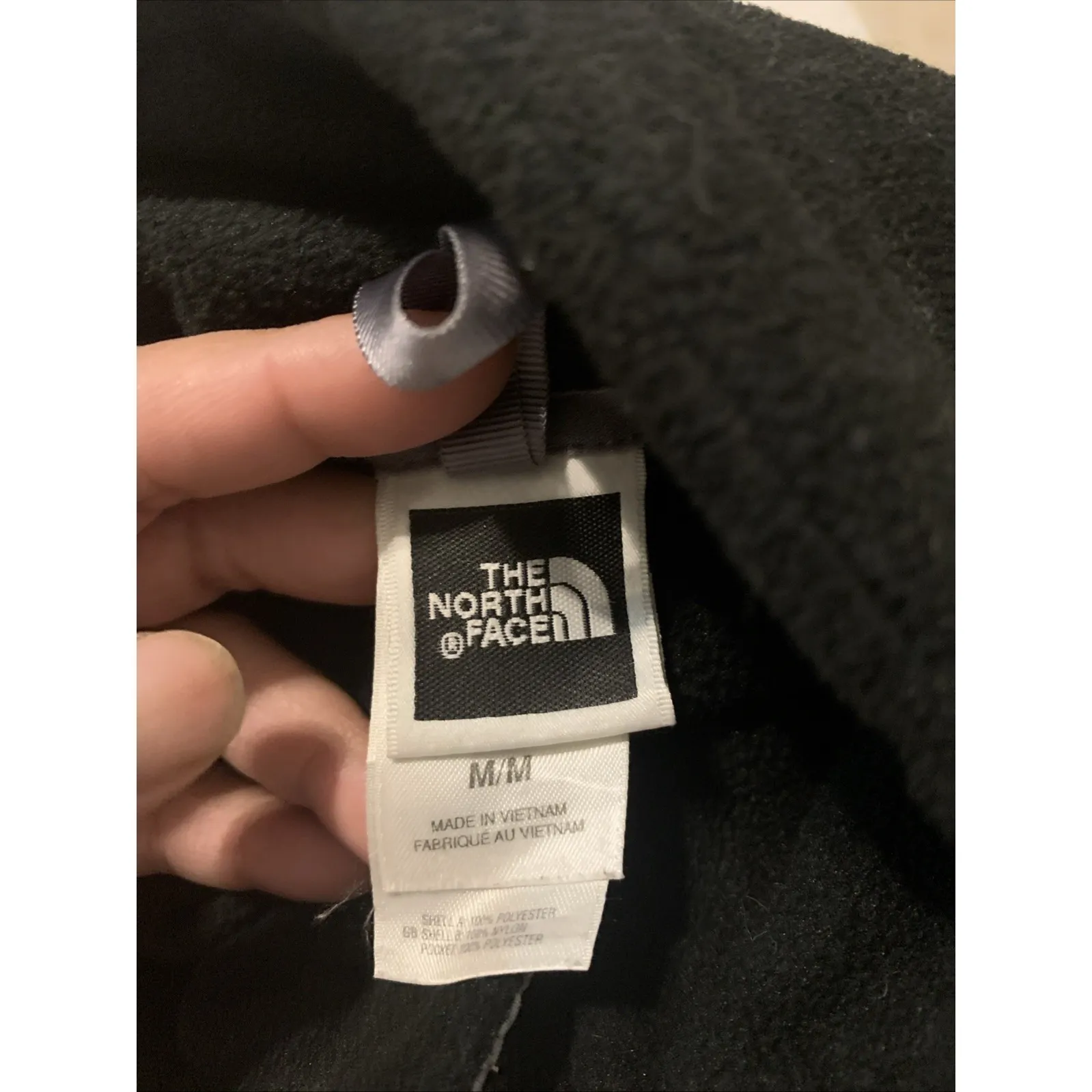 North Face Jacket Women Medium Black Fleece Zip Coat Lightweight Outdoors Ladies - Image 3