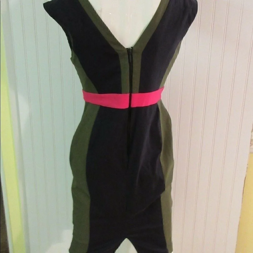 Dress by Vesper green navy & pink sz 16 Blue - Image 2