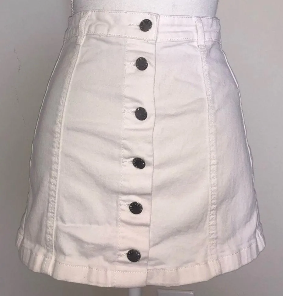 White Button Down Skirt  - Image 2