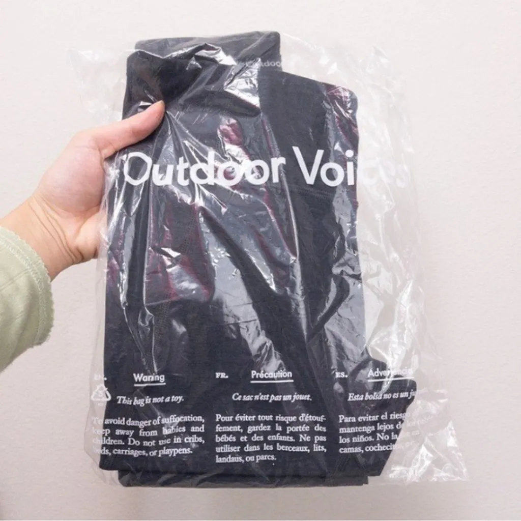 NWT Outdoor Voices Double Time 10" Short XS Charcoal Black Biker High Waisted - Image 3