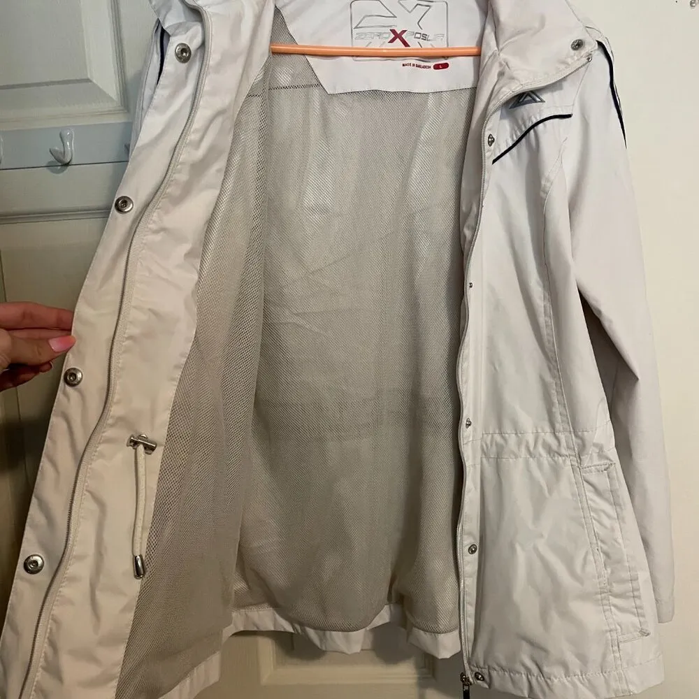 Womens ZeroXposur Lined Hooded Lightweight Ski Jacket Coat White Size Large - Image 3