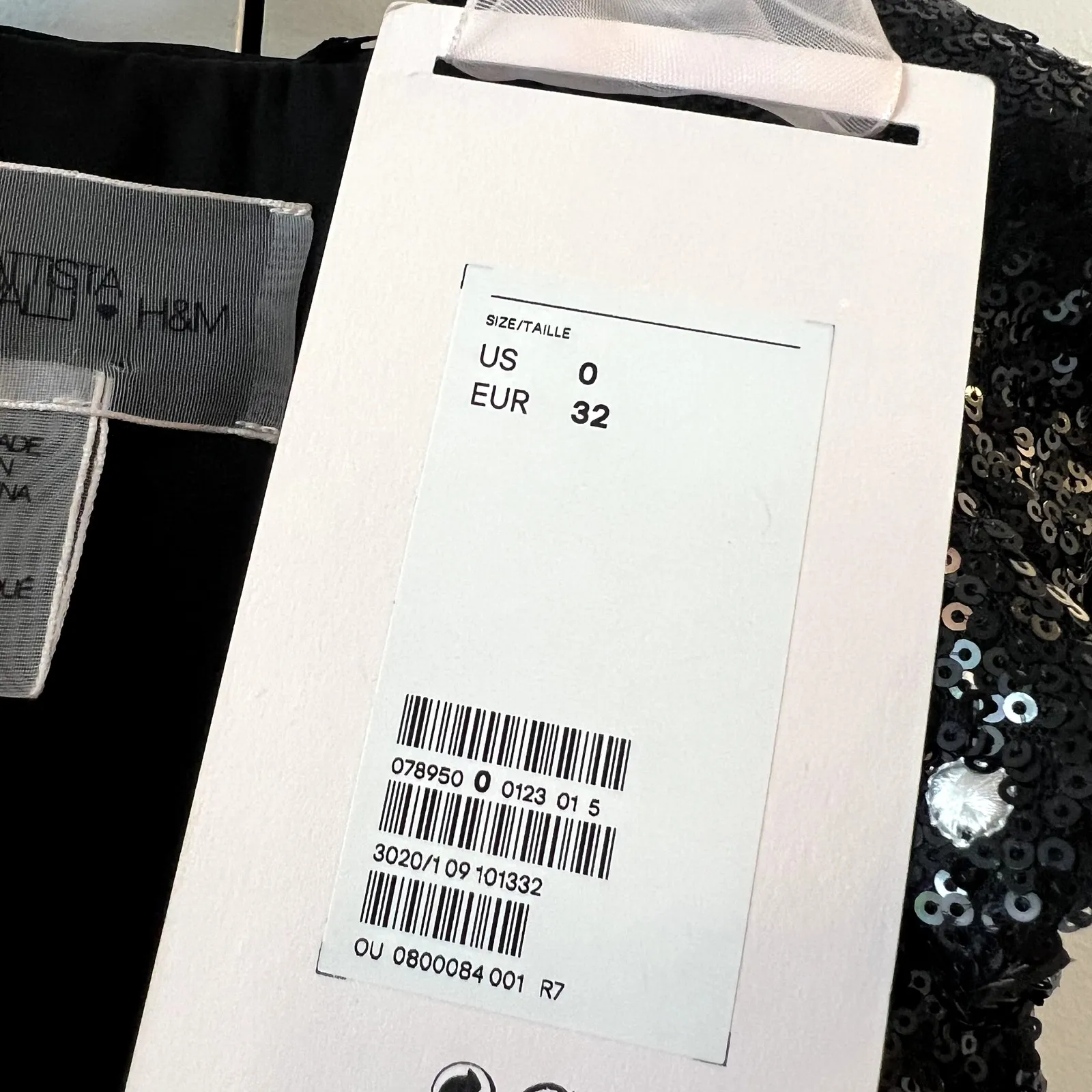 Giambattista Valli x H&M Sequin Mini Cocktail Dress size 0 CL1 Black - Image 8