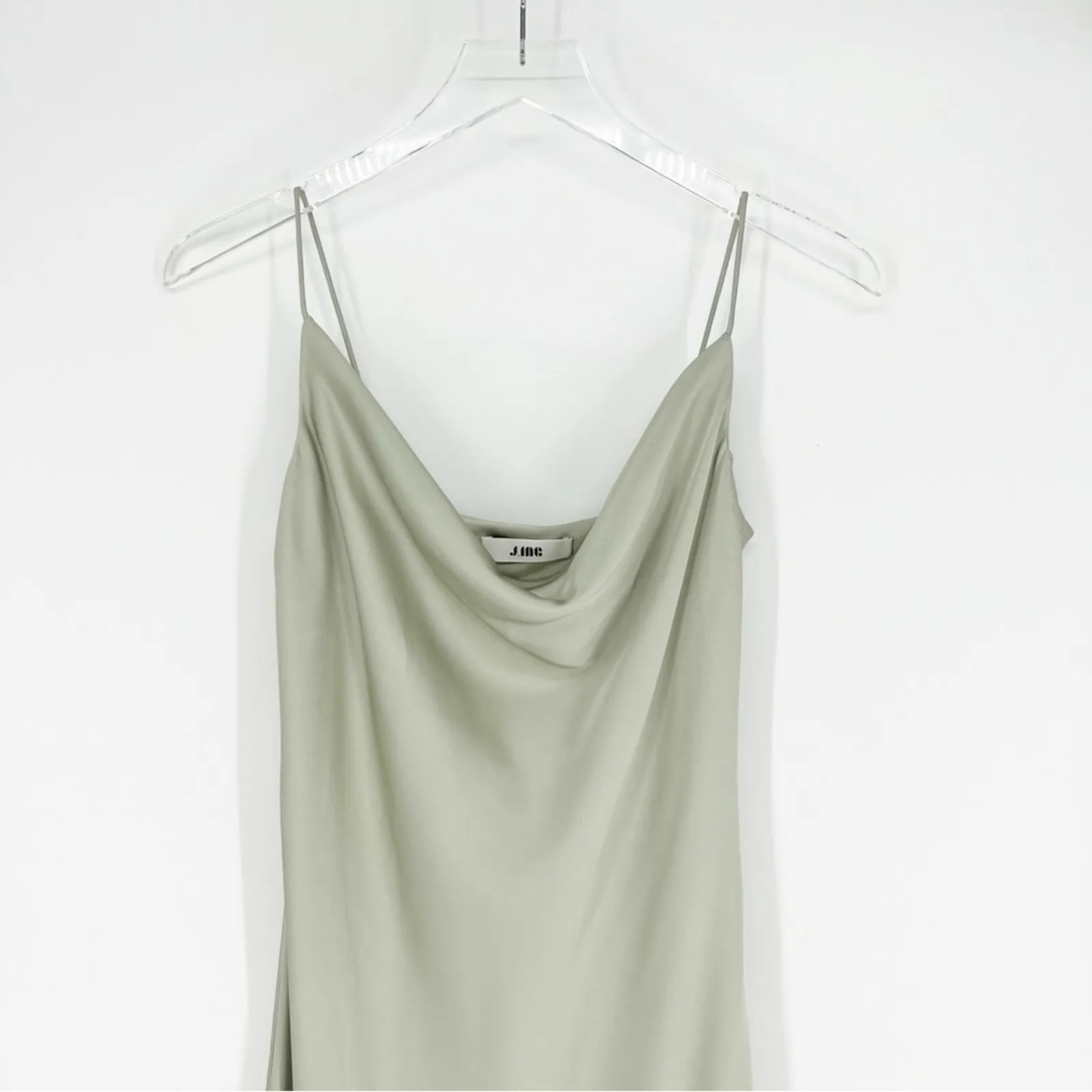 J.ING‎ Satin Midi Slip Dress S Pistachio Green - Image 4