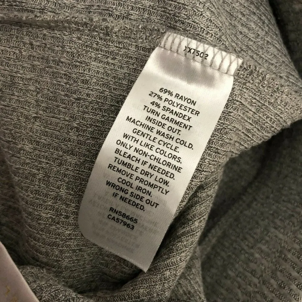 Rachel Parcell Womens Lounge Pants Pull On Ribbed Knit Stretch Lace Trim Gray S - Image 4