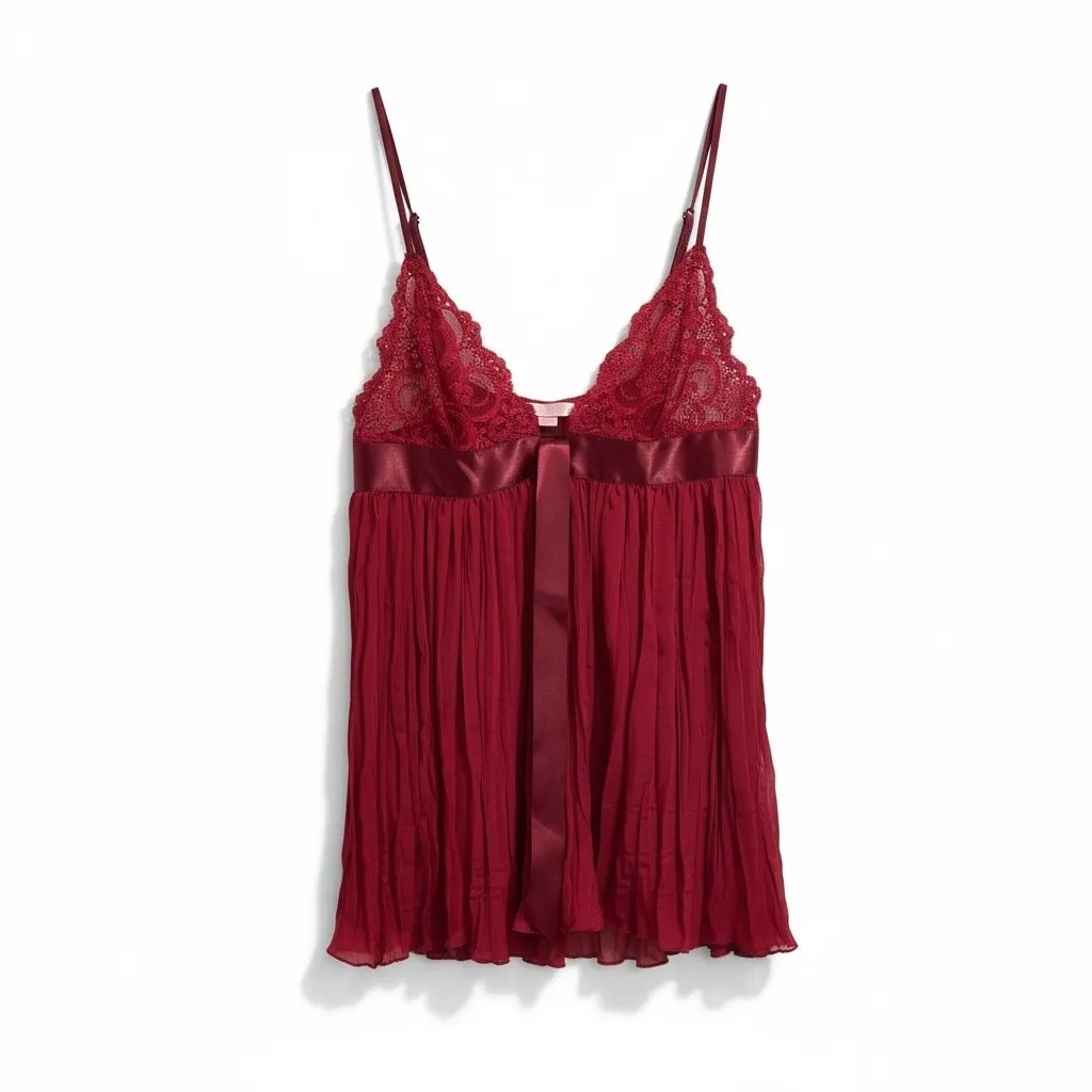 Seductivewear by Cinema Red Sequin Babydoll Lingerie Dress Medium - Image 2