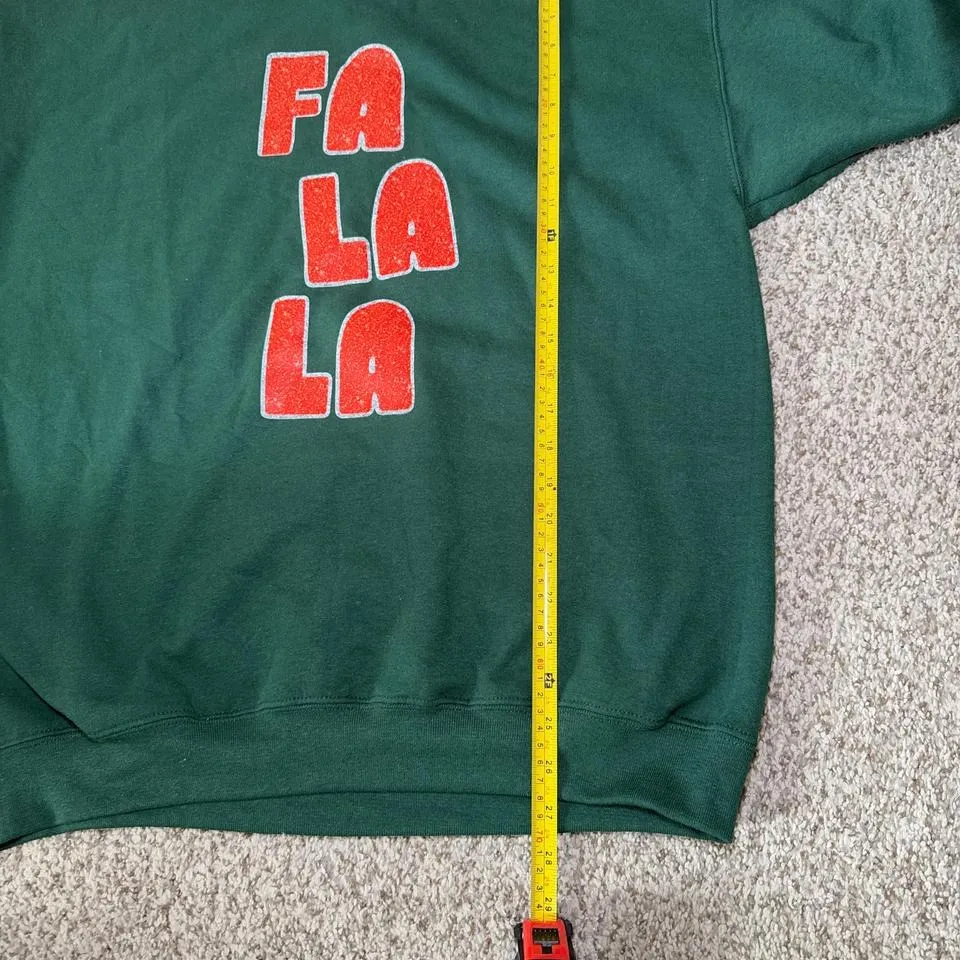 Jerzees  Women's Unisex Green Christmas Pullover Sweater Sweatshirt Size Large‎ - Image 6