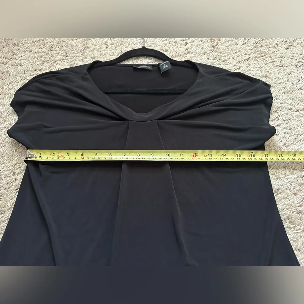 New York and Company Womens Top Size S Black Blouse Cap Sleeve Shirt - Image 5