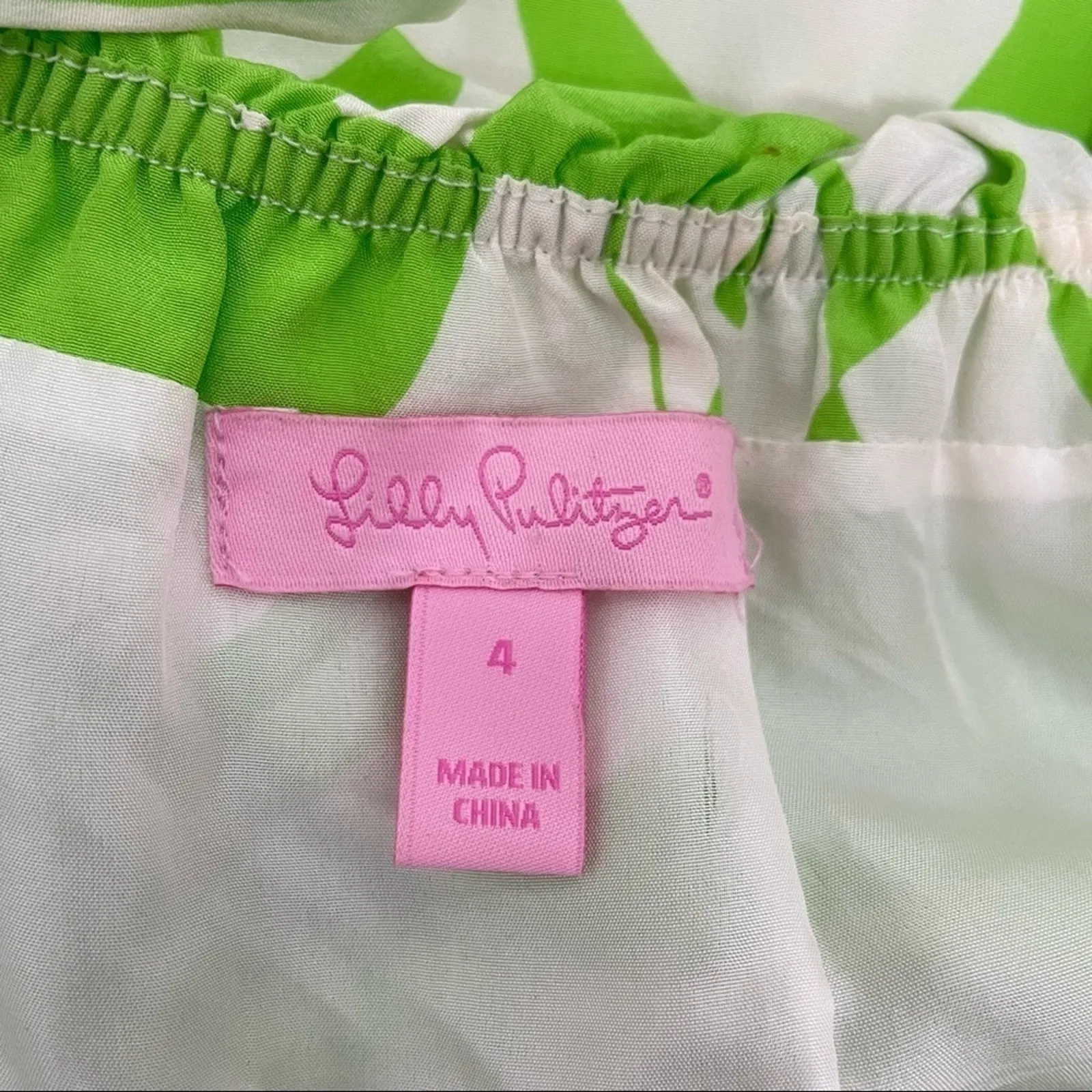 LILLY PULITZER Silk Dress Womens Size 4 Floral Beaded Ruffle Maximalist Colorful - Image 7