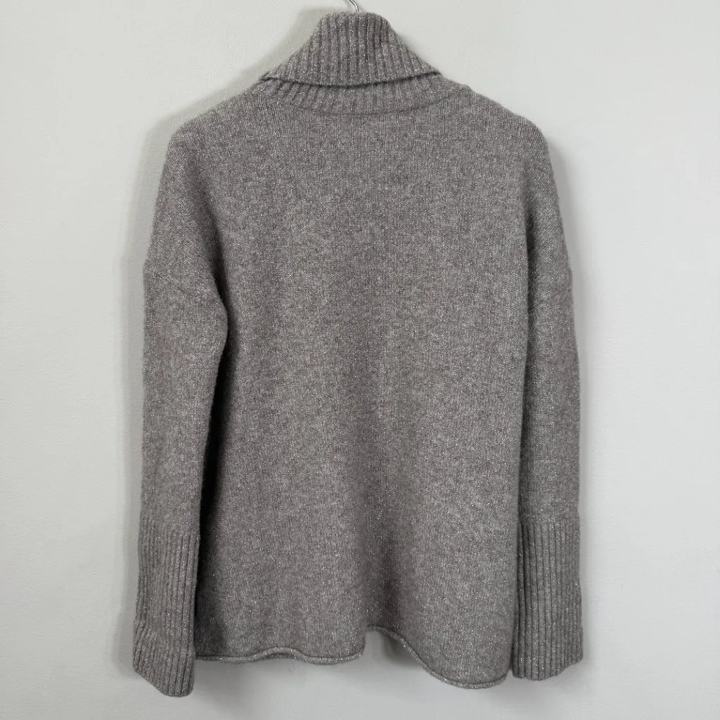 All Saints Wool Turtleneck Sweater Pullover Women's Small Gray Silver Soft NWOT - Image 10