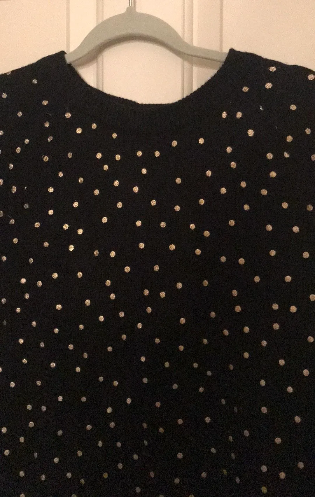 Black And Gold Polka Dot Sweater s - Image 6