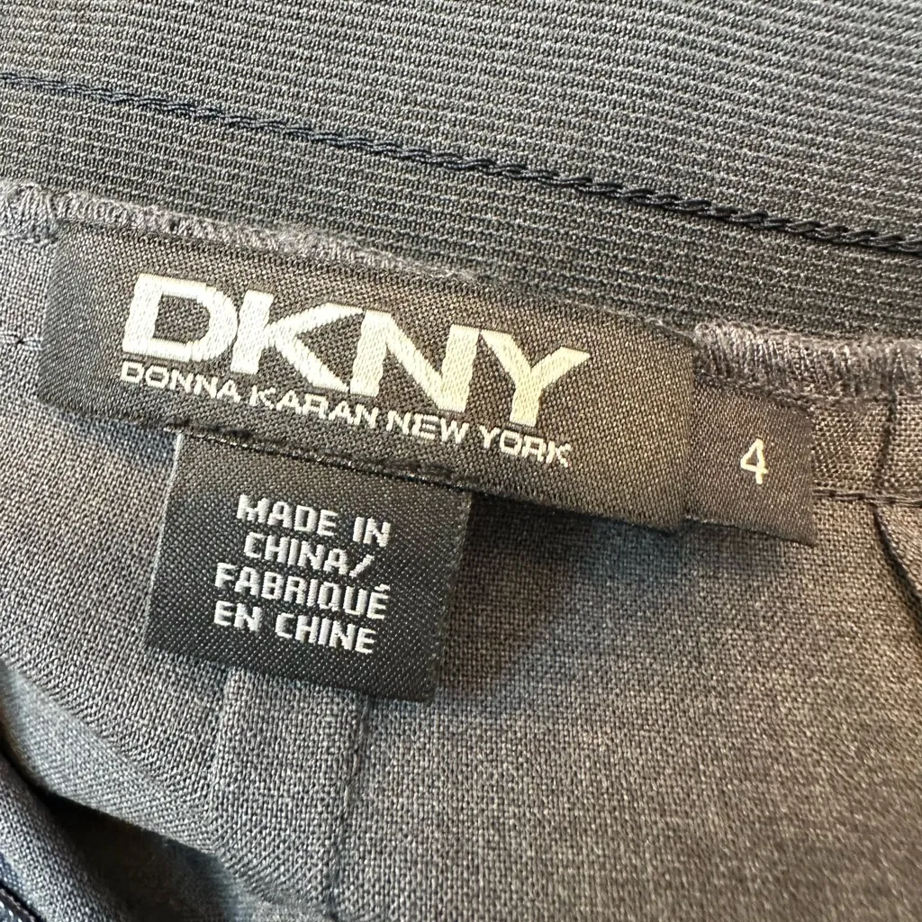 DKNY Donna Karen New York Gray Black Wool Career Straight Pencil Skirt Size 4 S - Image 8