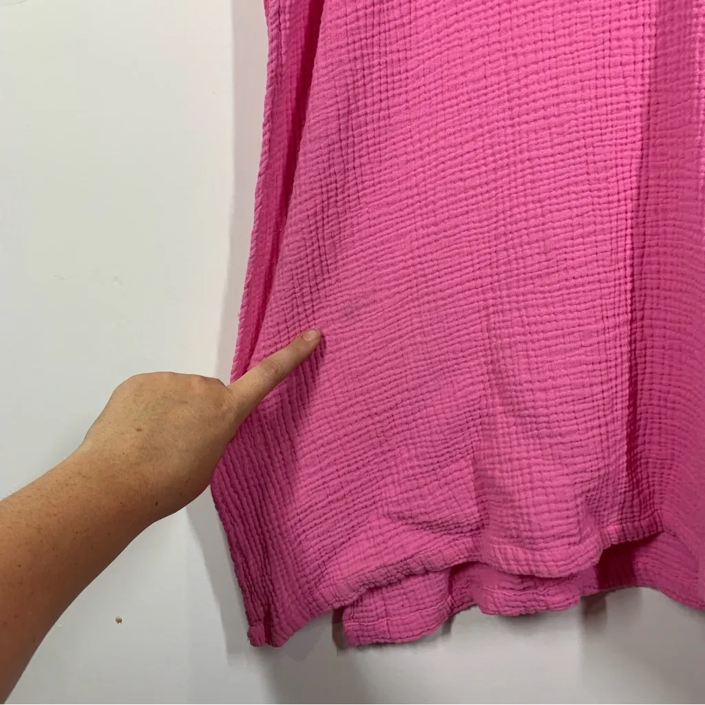 Buddy Love Carmen Cover Up Maxi Dress Size Medium Pink - Image 11