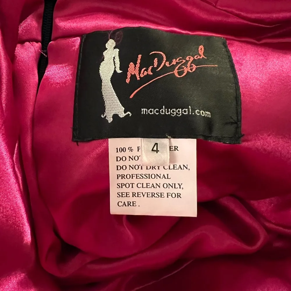 Mac Duggal Pink And Navy Blue Asymmetrical Dress Size 4 Homecoming HOCO - Image 3