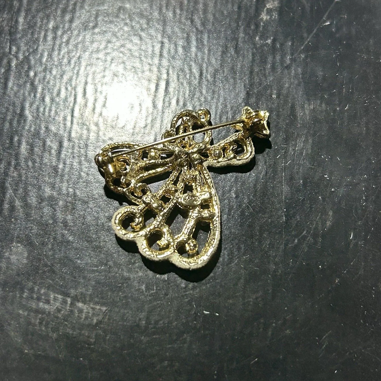 Vintage DANECRAFT Christmas Angel Brooch Lapel Pin with Star Gold Tone - Image 3