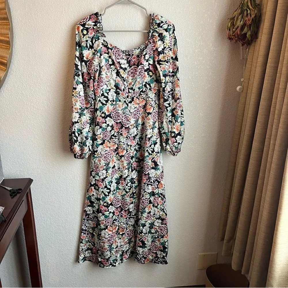 Misguided Floral Midi Dress - Image 4