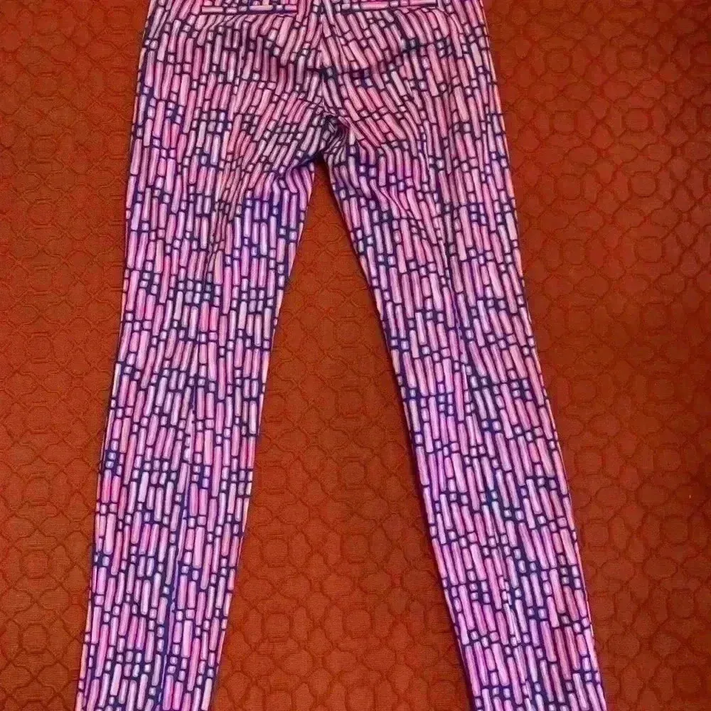 Lilly Pulitzer Kelly Mandevilla Slathouse Striped Low Rise Skinny Ankle Barbie - Image 4