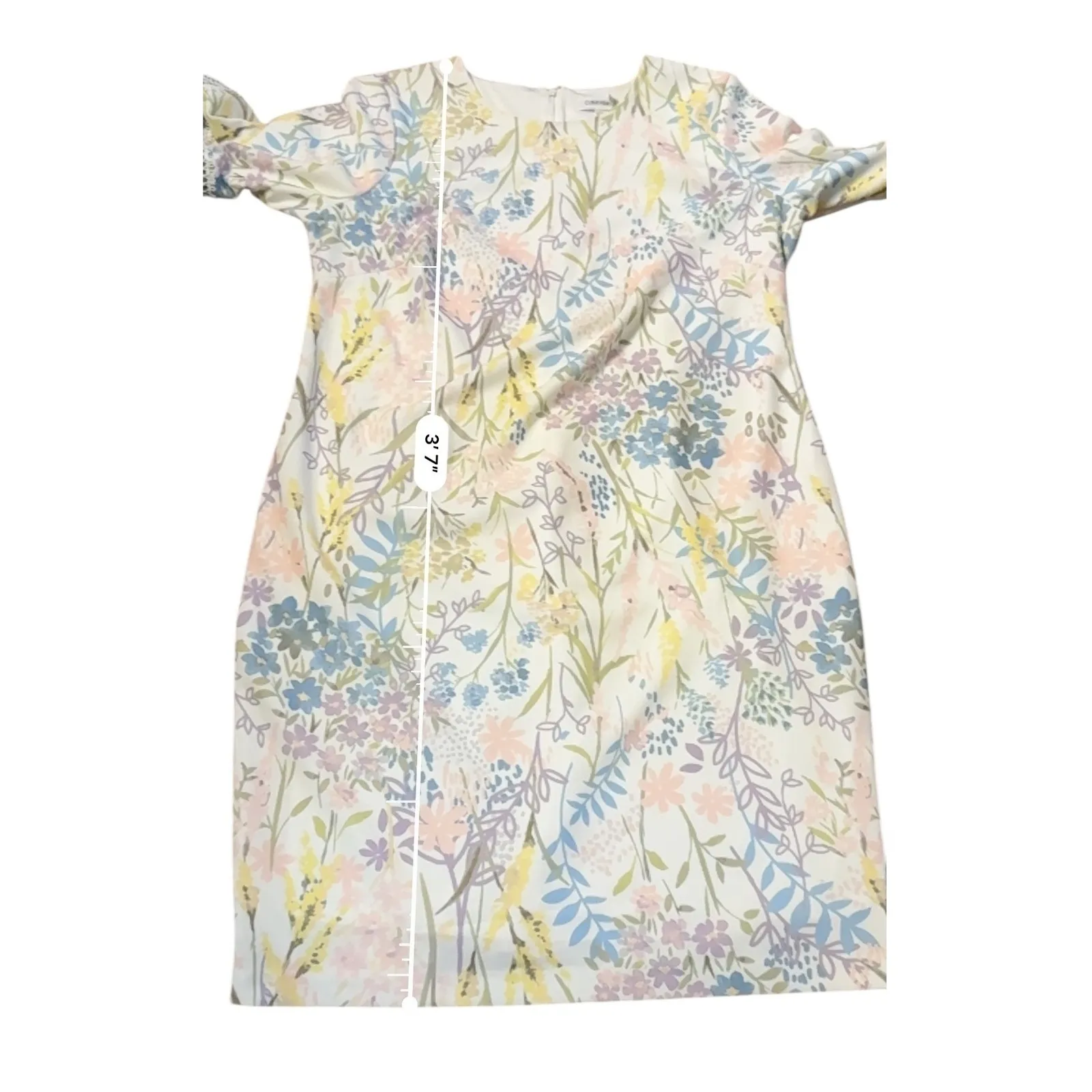 Calvin Klein Floral Bell Sleeve Dress Women's 18W Multicolor Knee Length - Image 10