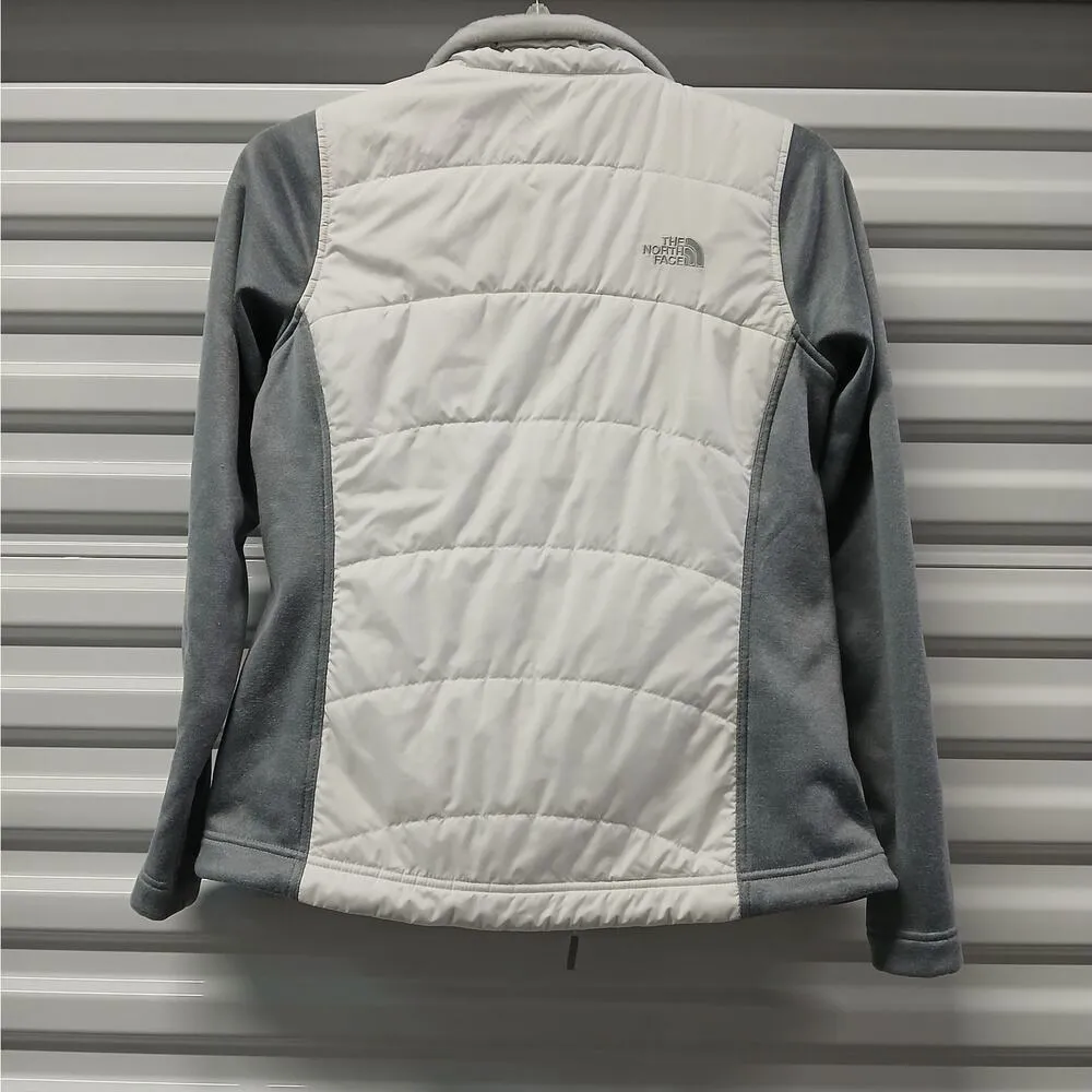 The North Face Quilted Full Zip Jacket Women's Medium White Gray Gorpcore Hiking - Image 7