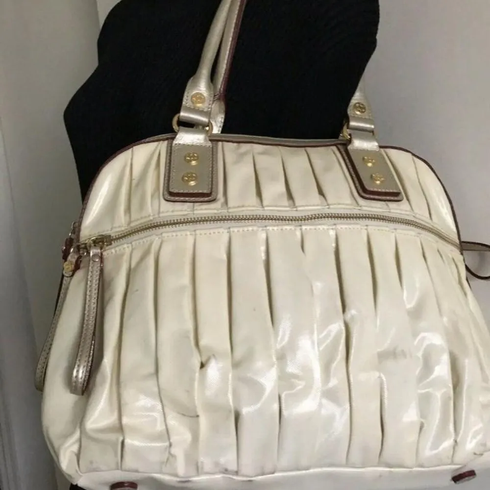 MZ Wallace Bea White Canvas Shoulder Bag - Image 7