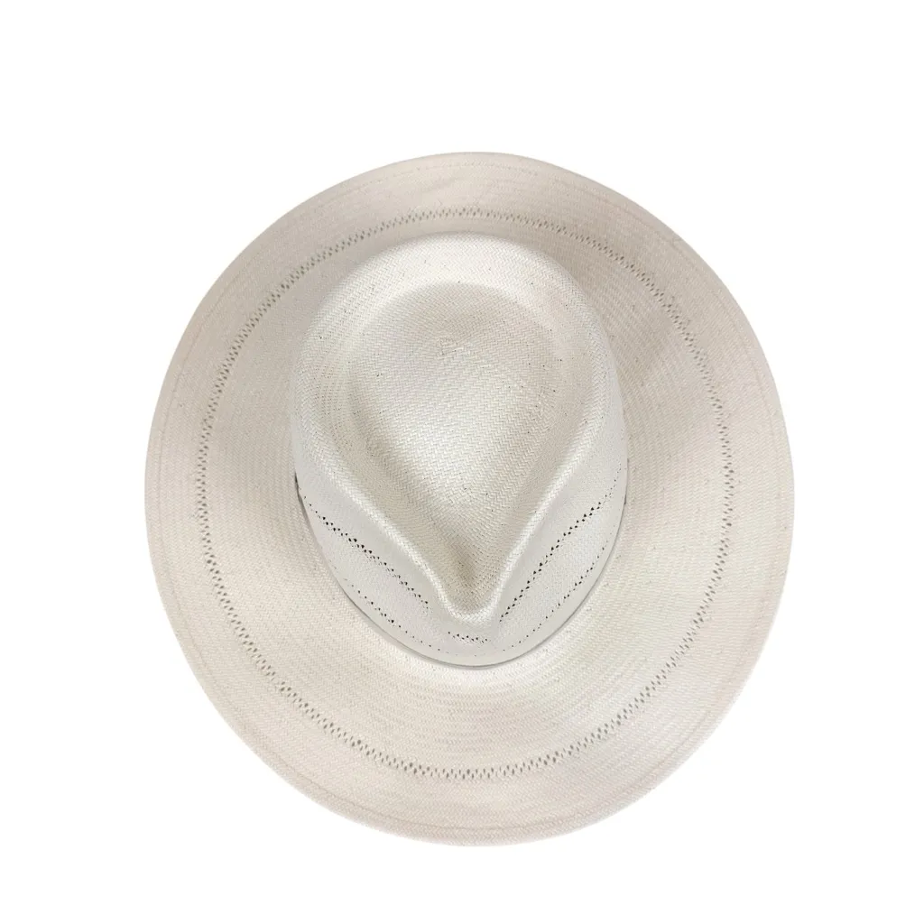 Gigi Pip Arlo Fedora Straw Hat Cream Woven Wide Brim Hat Size 57 (Small/ Medium) - Image 9