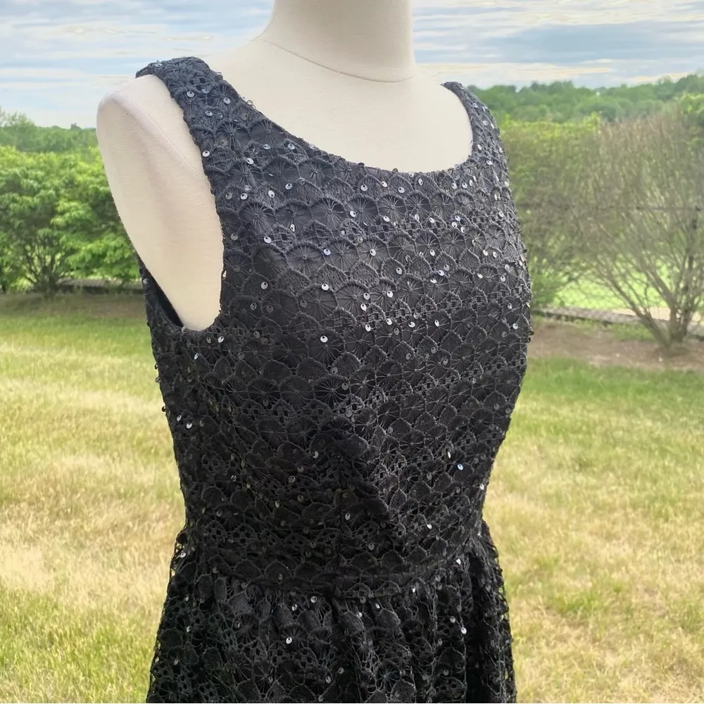 Marina Lace Sleeveless Dress Black Size 12 - Image 6