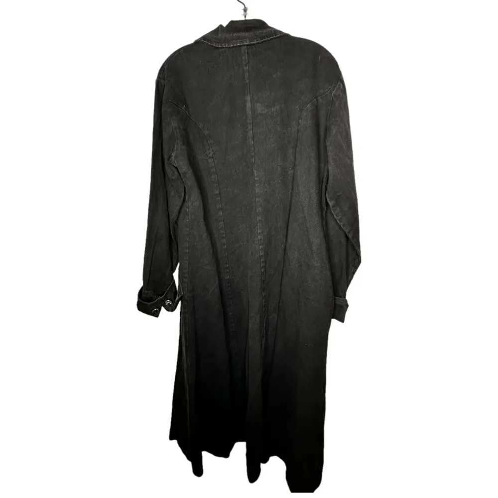 On Fire Vintage Red Balls  Black Long Coat - Image 3