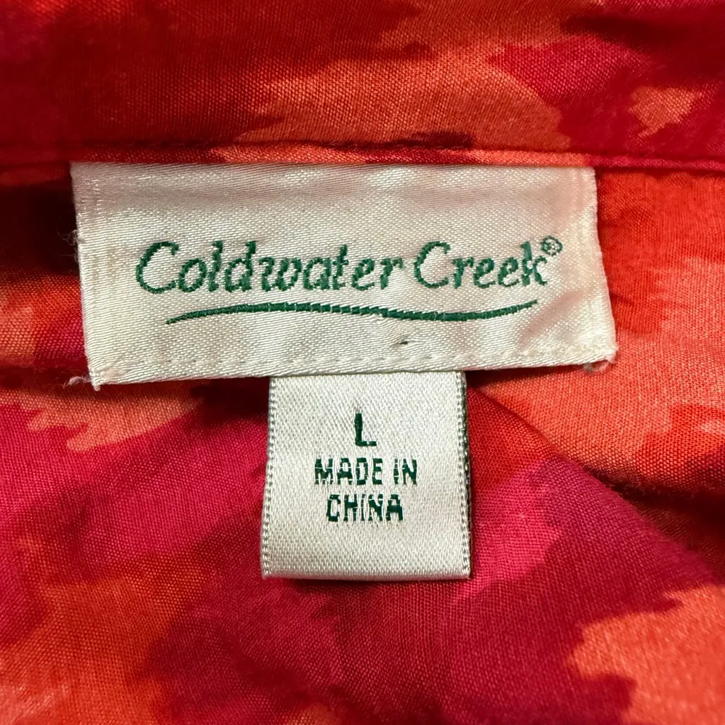 Coldwater Creek Women’s Button Front Tunic Dress Abstract Print Size Large - Image 8