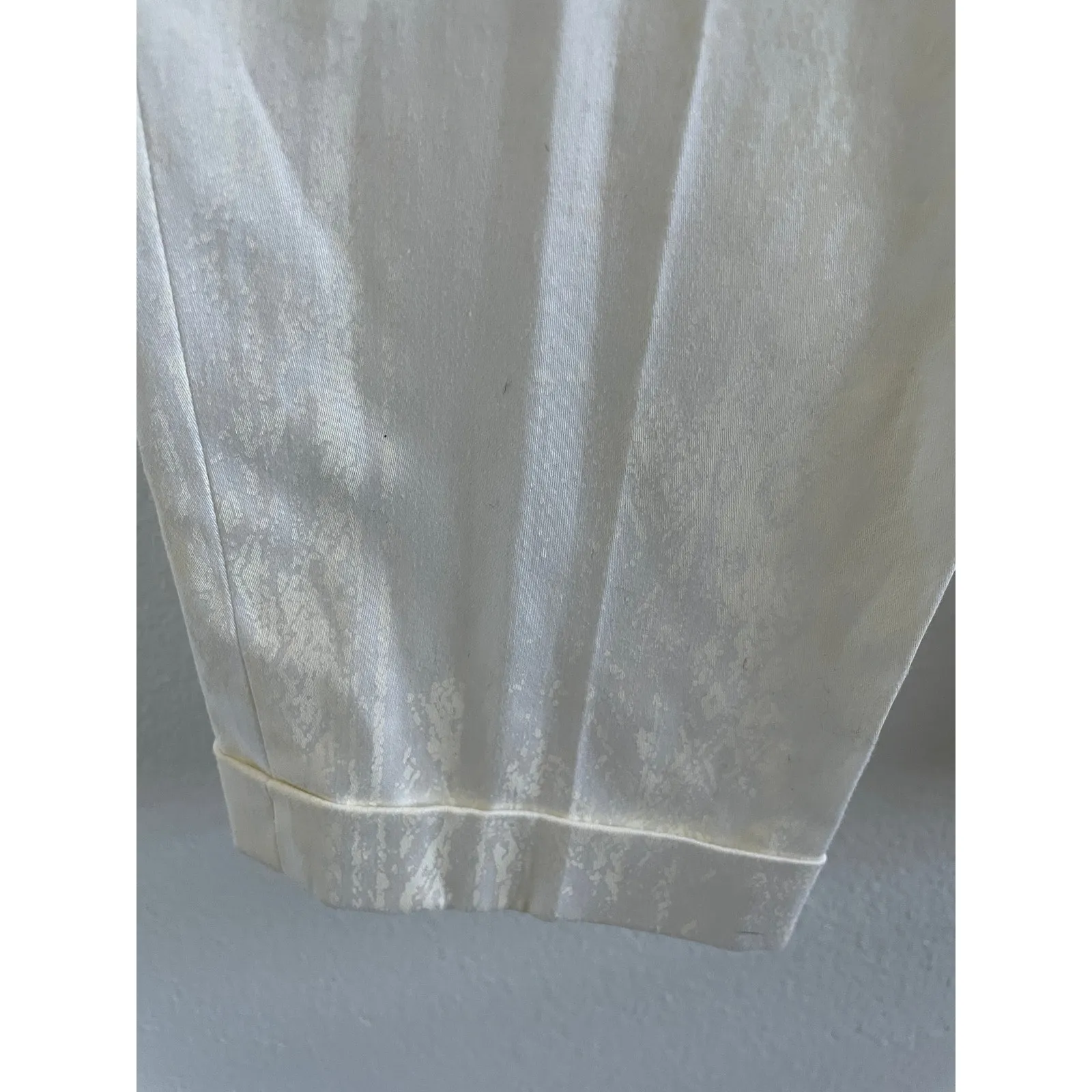 Escada Sport Ivory Jacquard Slim Pants Subtle Snakeskin Size 6 - Image 7