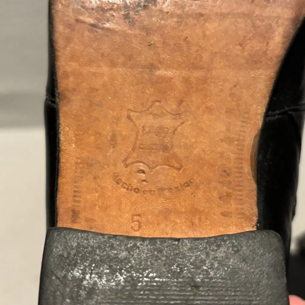 Black Leather Chelsea Ankle Boots Womens size 5 made in Mexico - Image 7