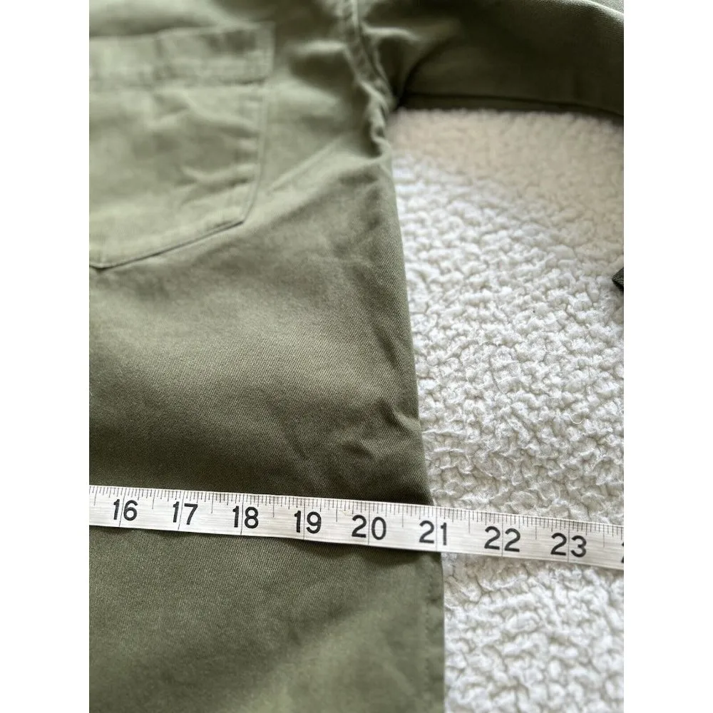 Madewell Long Sleeve Mini Shirtdress Loden Green Size S - Image 13