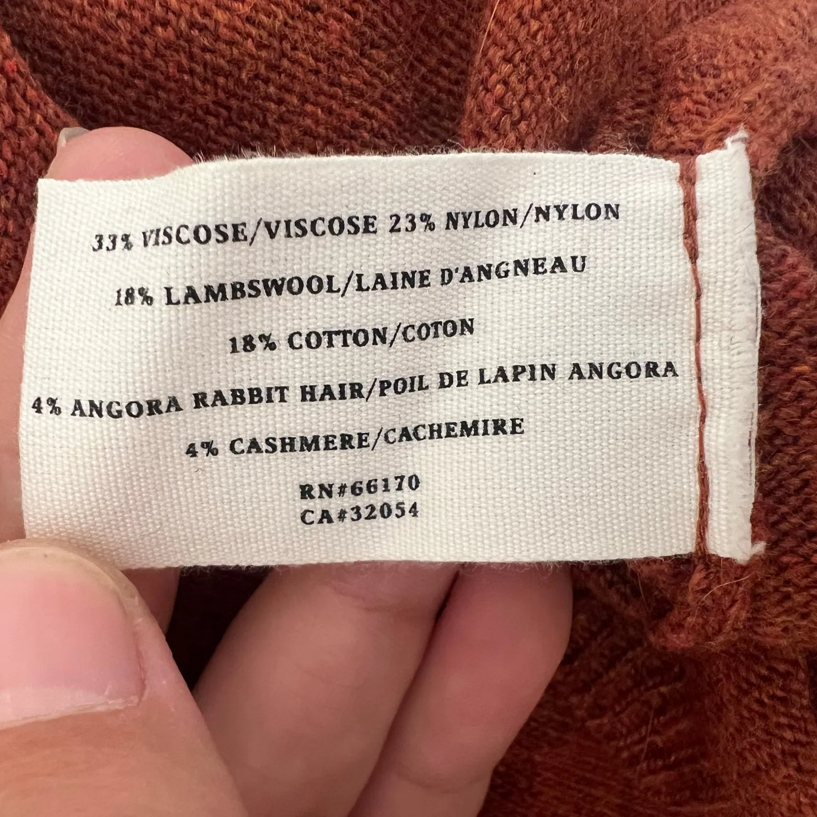 Sparrow Sweater Dress Rust Knit Smocked Waist V Neck Short Sleeve Boho Fall M Orange Size M - Image 12