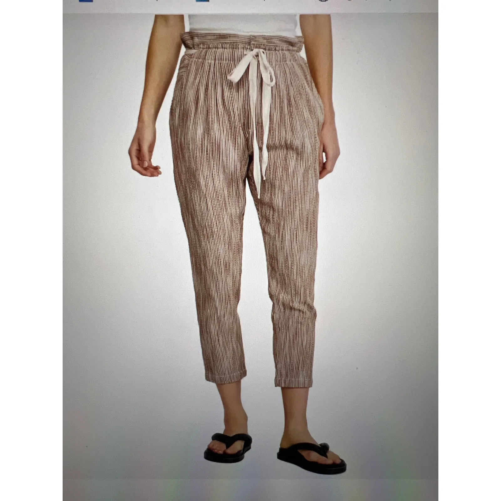 Free People Caraway Light at Sunrise Pants – Size 4 – Brown Striped - Image 10