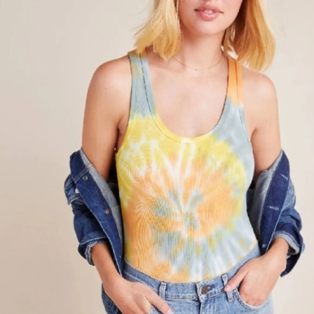 AGOLDE  Tie-Dyed Ribbed Bodysuit - Image 3