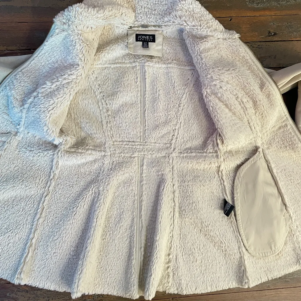 Vintage Jones New York  Penny Lane Faux Suede Warm Lined Shearling Coat Sz S 🧡🎀 - Image 15