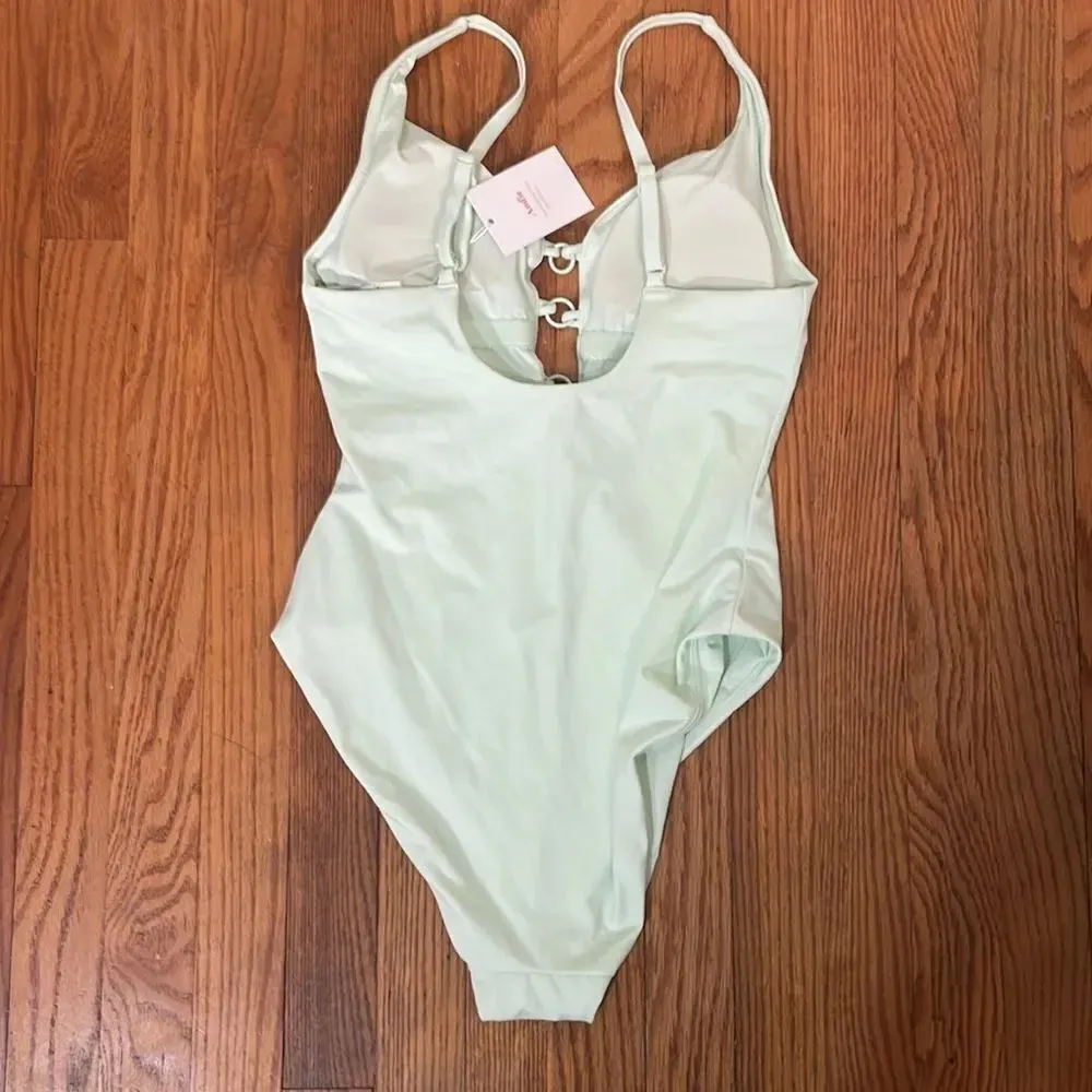 Andie The Romana One Piece LT swimsuit pistachio Green size M long torso NWT - Image 4