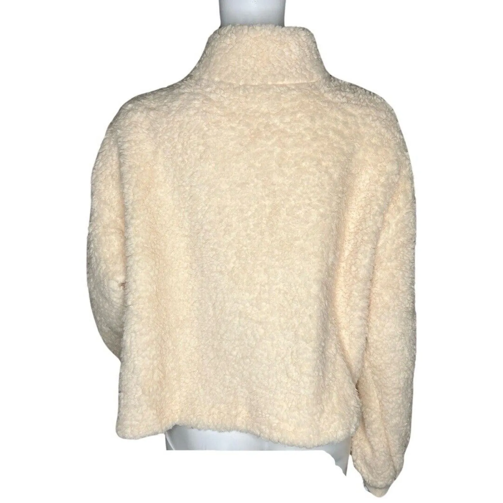 Love Tree Shirt Womens Large Cream Ivory Fleece Sweatshirt‎ Neutral Minimalist - Image 4