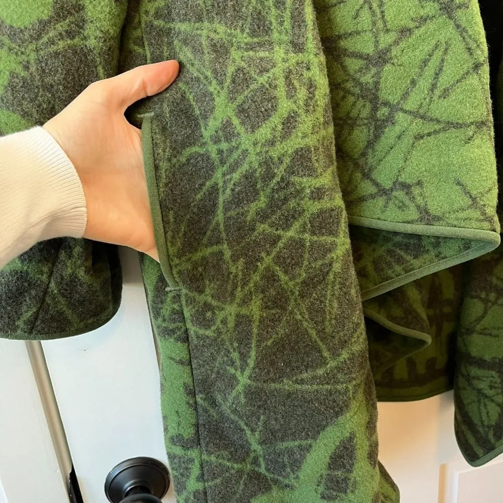 Laurie Jacobi Wool Draped Open Jacket Pine Needle Design - Image 2