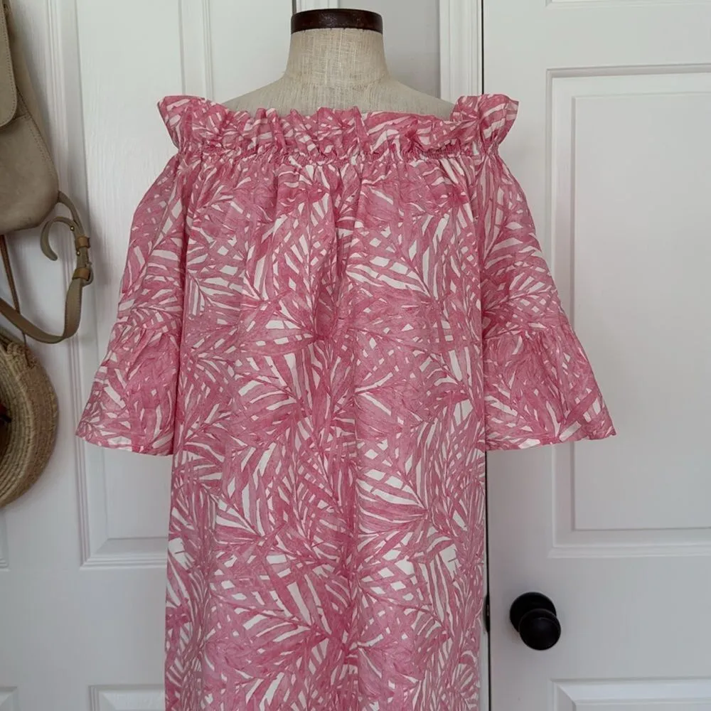 Brooke Wright pink palm leaf print dress Size undefined - Image 7