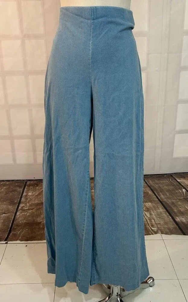 INC International Concepts light Blue Denim chambray wide leg Pants Size 10 - Image 2