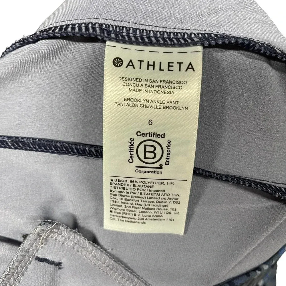 Athleta Brooklyn Ankle‎ Pant Captivate Chrome Blue Size 6 - Image 9