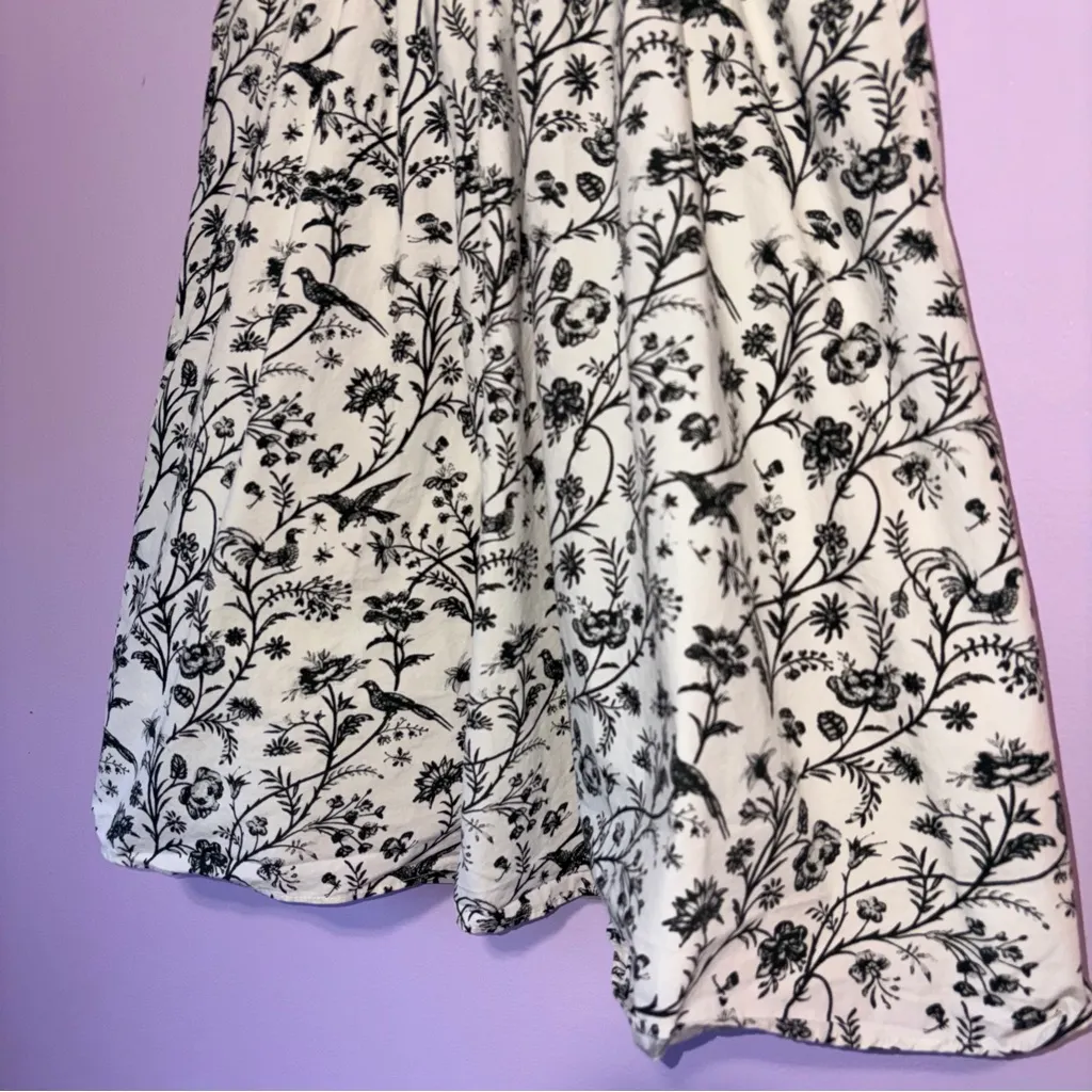 Laura Ashley x Urban Outfitters Penelope Toile Babydoll Mini Dress Women XS Bird - Image 11