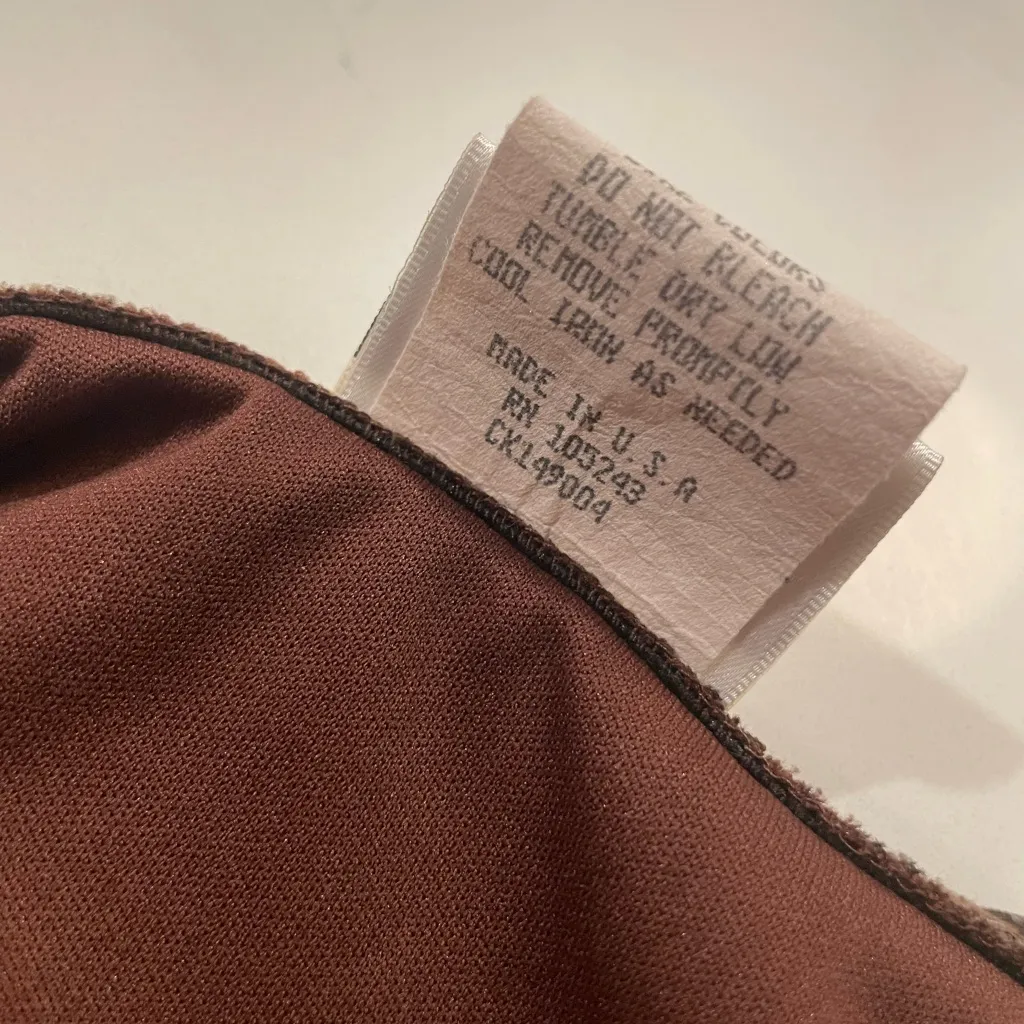 VTG 90s Y2K Fashion Bug Boho Rust Red & Brown Tan Floral Asymmetrical Skirt - M - Image 5