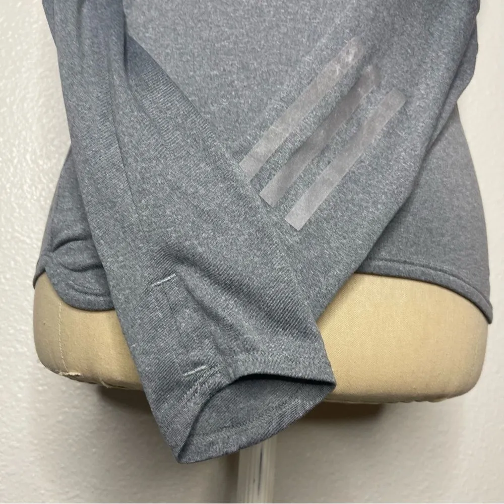 Adidas running top size XS gray Athletic Gym Outdoor long sleeve 1/2 zip - Image 4
