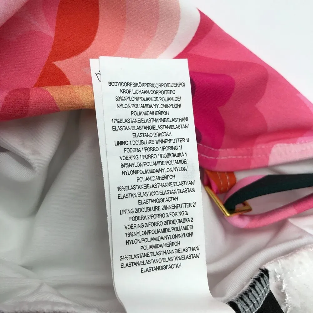 La Blanca Floral Rhythm One Shoulder Keyhole Tankini Top Floral White 4 - Image 6