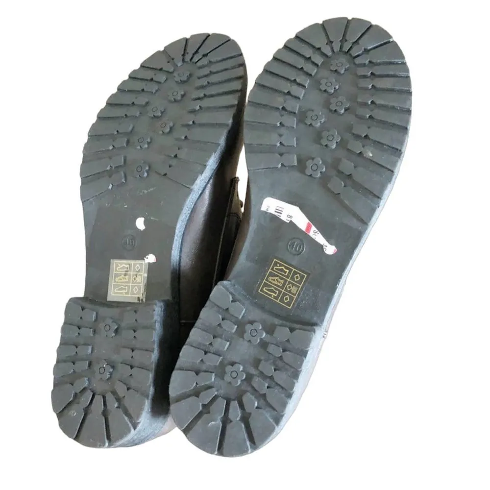 NWT Catherine Malandrino Women’s Size 10 Brown Booney Vegan Leather Combat Boots - Image 8