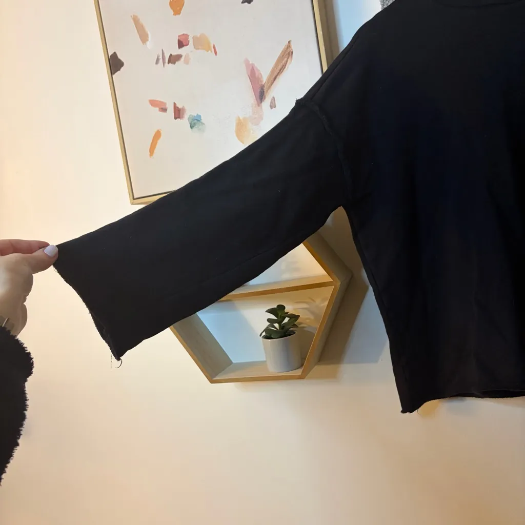 Eileen Fisher Organic Cotton French Terry Crew Neck Top large - Image 4