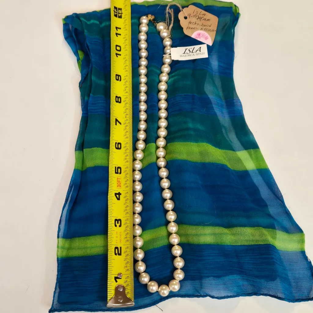 Isla Majorca Pearl Necklace 23" Gold Technibond Clasp - Image 6