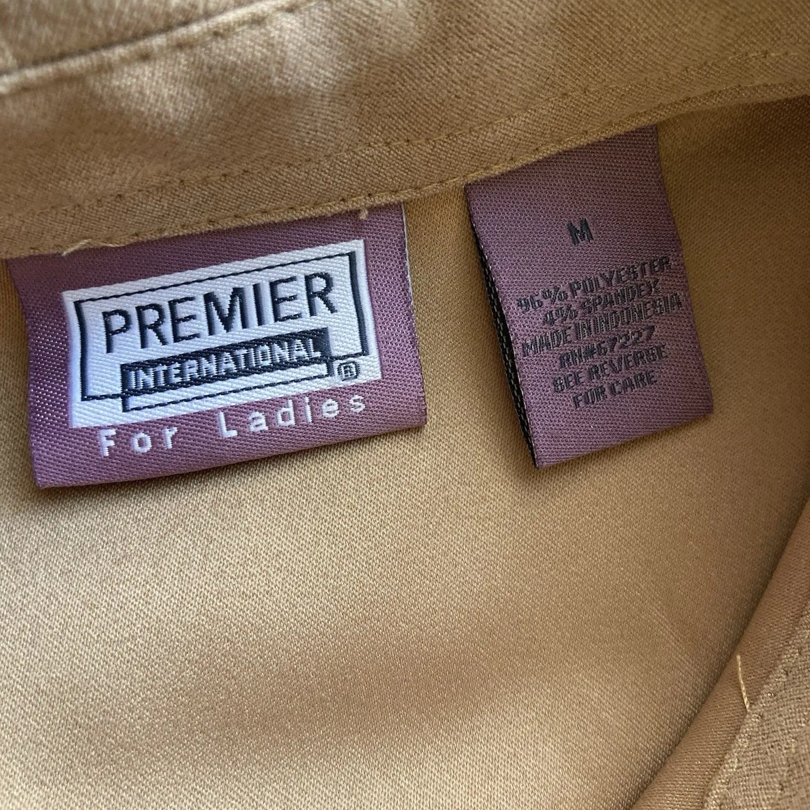 Beige Womens Shirt Jacket M Tan Microsuede Button Shacket Academia Neutral Norm Size M - Image 8